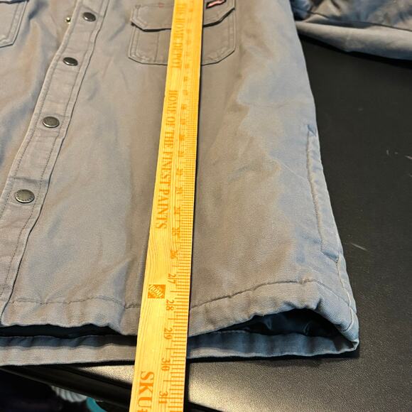 Dickies Hooded Canvas Jacket Men’s Large Gray Quilted Workwear Shacket - Picture 4 of 8